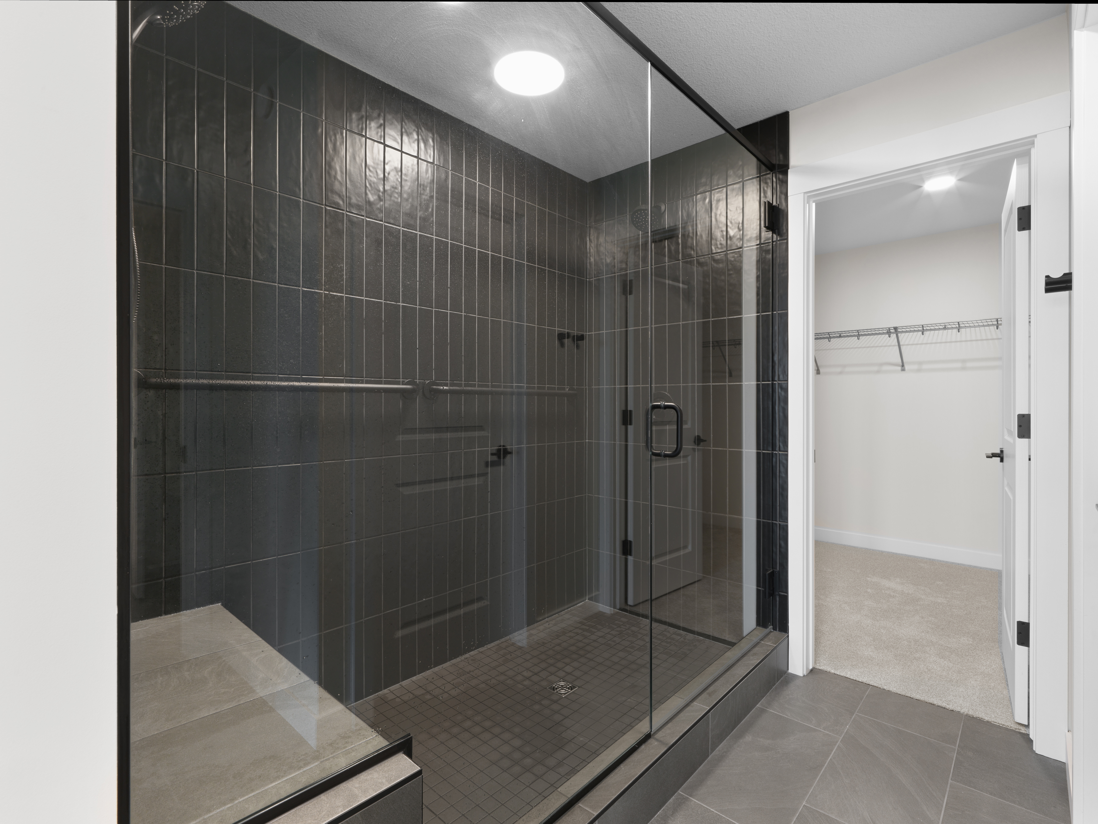 Ensuite shower in 289 Jensen Lakes Blvd in St. Albert with homes for sale by Holland and Associates Real Estate.